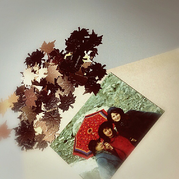 Fall Maple Leaves Scrapbooking DIY tutorial Selected Israel Handmade