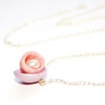 Candy pearls Lavender and pink Boho layered necklace by NES