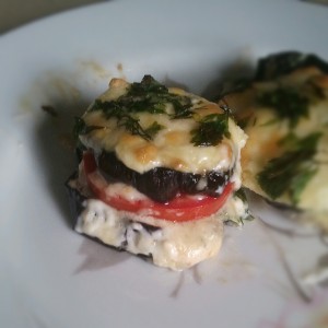 Eggplant with cheese