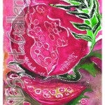 Art Print of Original Watercolor Painting. Pomegranate. Kitchen Art. Made in Israel