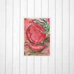 Art Print of Original Watercolor Painting. Pomegranate. Kitchen Art. Made in Israel