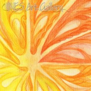 Orange Juice. Art Print of Original Watercolor Painting.