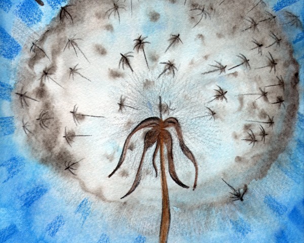 Make a wish. Art Print of Original Watercolor Painting.