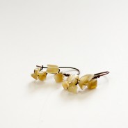 Gemstone earrings: cat eye chips