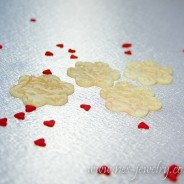 Floral wedding favors and place card holders