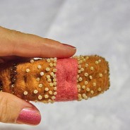 Felted bracelet decorating