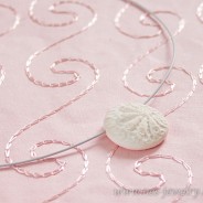 White lace textured necklace