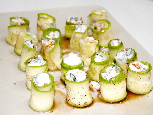 Zucchini and ricotta antipasti