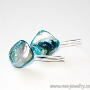 Blue mother of pearl earrings