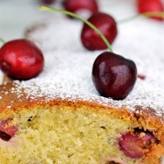 Cherry and amaretto cake