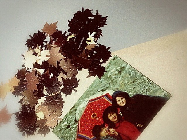 Fall Maple Leaves Scrapbooking DIY tutorial