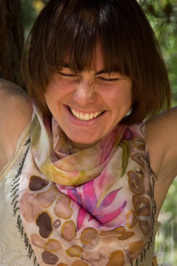 Handpainted silk scarves by Elena Kuzina Photo by Ailin Gasparian 13