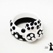 Black and white polka dot clips DIY tutorial