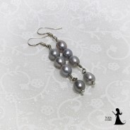 Long pearl earrings