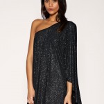 Lipsy Glitter Dress With One Sleeve