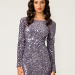 Motel Gabby Sequin Dress in Charcoal