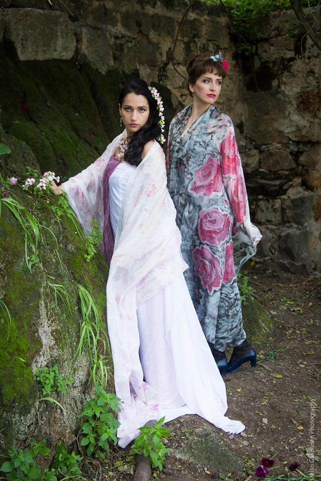 Hand painted silk Flower Women 12