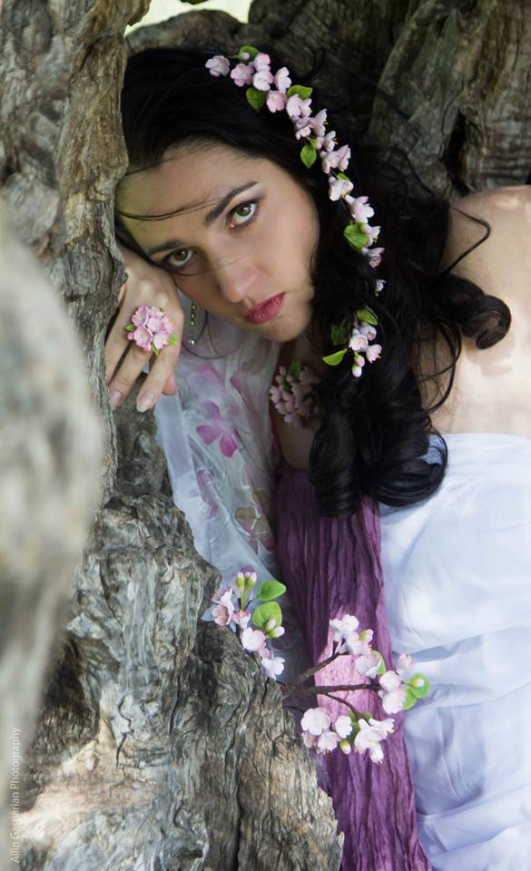 Hand painted silk Flower Women 24