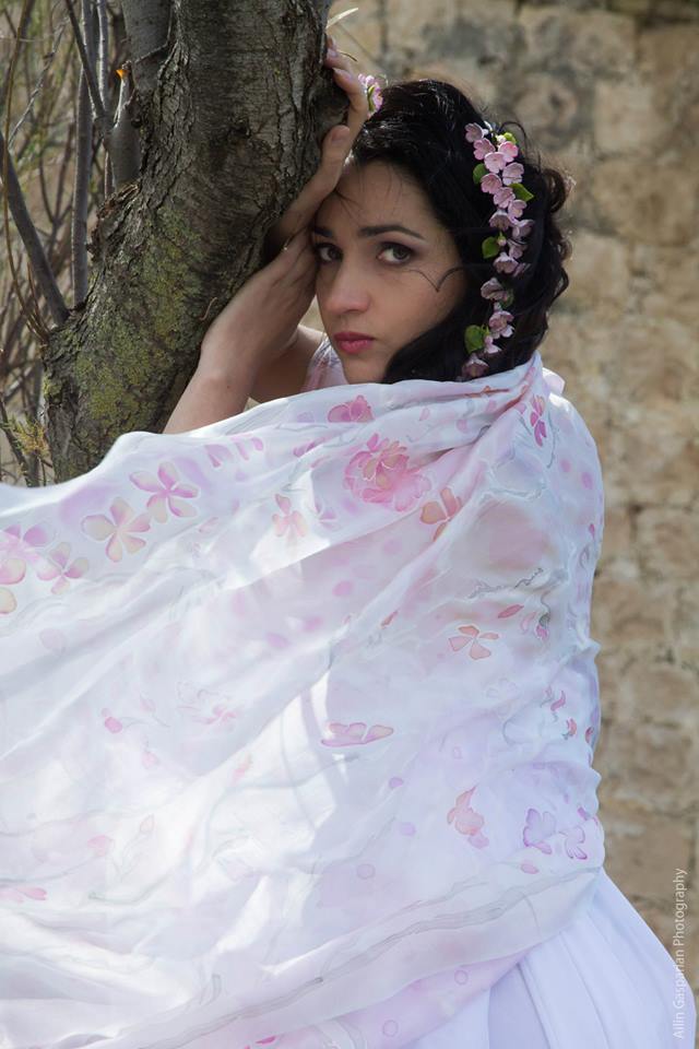Hand painted silk Flower Women 31