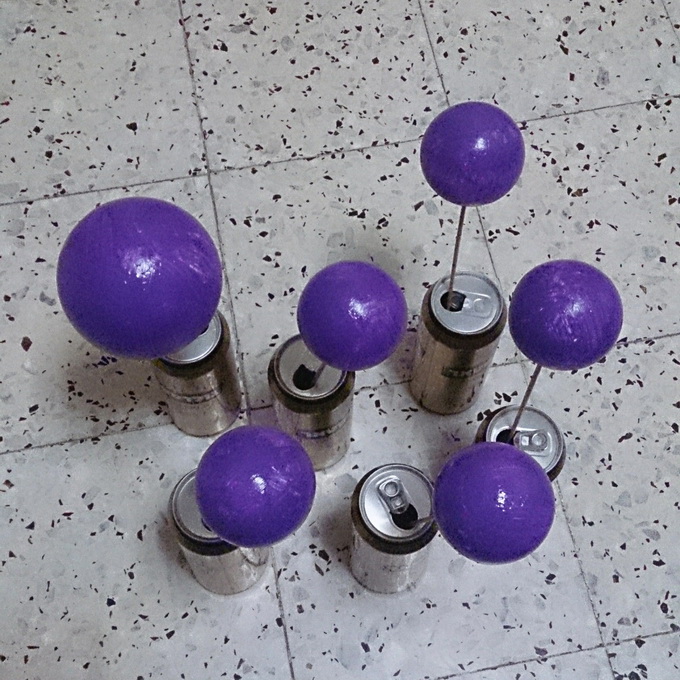 Christmas decorations DIY lilac balls
